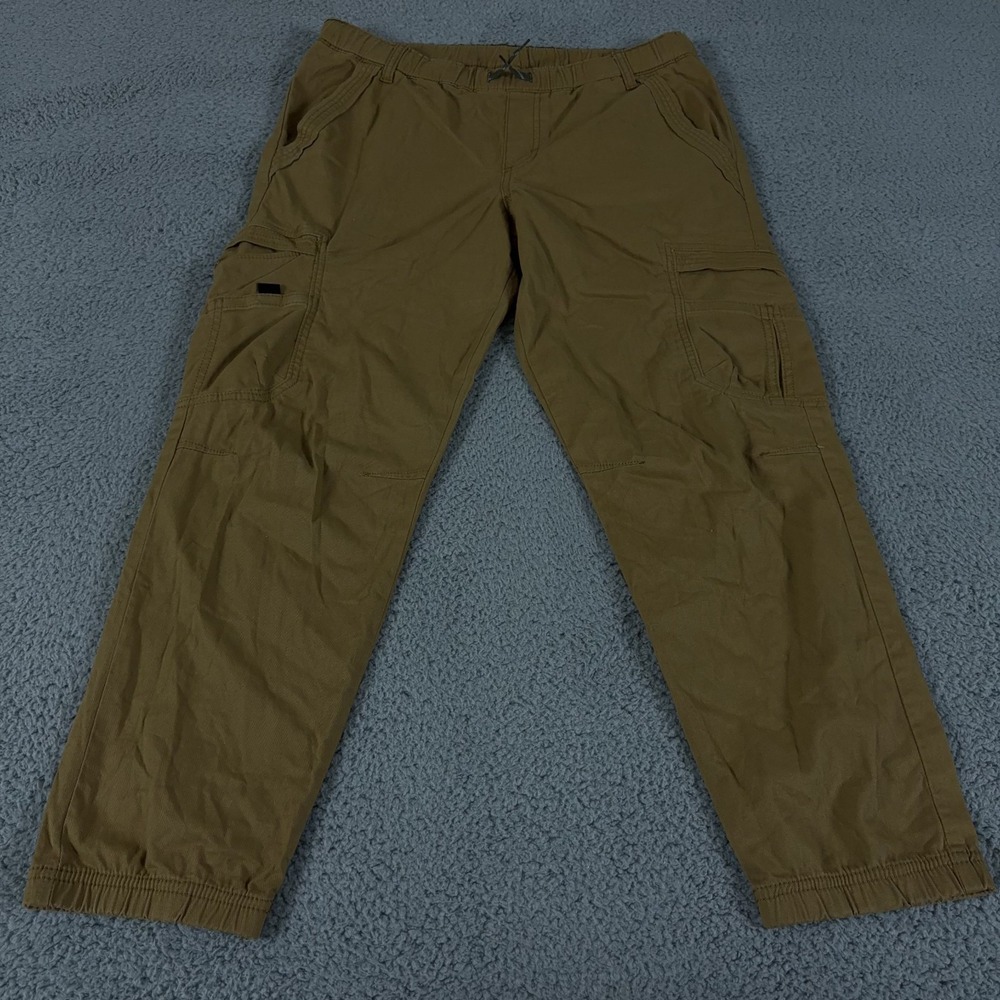 Wrangler Pants Mens Medium Beige Cargo Jogger Drawstring‎ Baggy Hiking Outdoor
